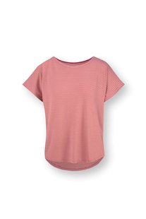 Pip Studio Tatum Top Korte Mouw Little Sumo Stripe Roze M