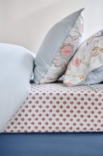 Pip Studio Hoeslaken Jaipur Flower Lichtblauw 160x200cm
