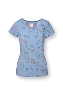 Pip Studio Tilly Top Korte Mouw Delhi Dreams Blauw XL