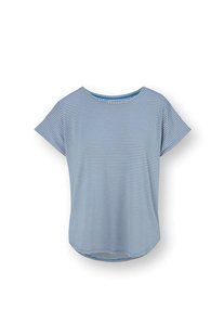 Pip Studio Tatum Top Korte Mouw Little Sumo Stripe Blauw L