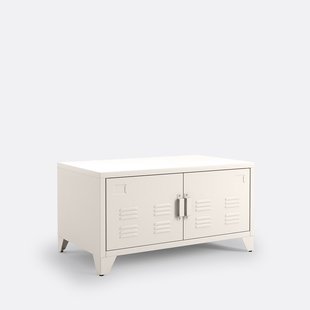 Laag meubel in metaal, 2 deuren, Hiba