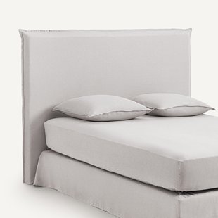 Hoes van gewassen linnen voor hoofdbord, hoogte 135 cm, SANDOR