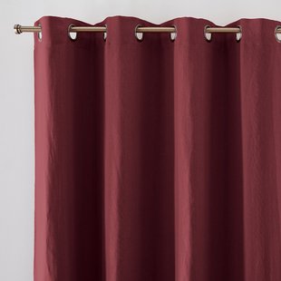 Verduisteringsgordijn in gewassen linnen met oogjes Onega