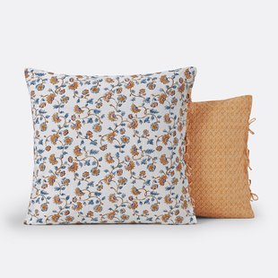 Kussensloop in gewassen katoen, Indian Flower