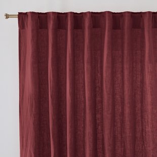 Gewassen linnen gordijn met verborgen lussen Onega