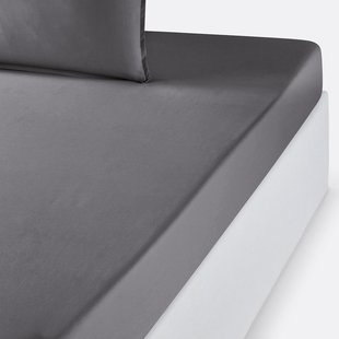 Effen hoeslaken in biologisch perkalkatoen