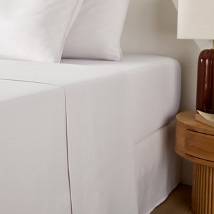 Effen plat laken in gewassen katoen, Scenario