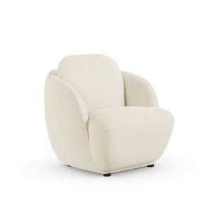 Fauteuil in bouclette stof, bolvormig, Alpine