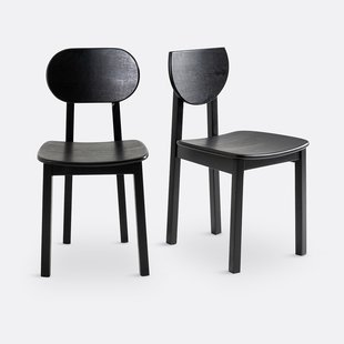 Set van 2 stoelen in essenhout , Tribal