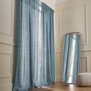 Gordijn van gewassen Linnen met ruflette-afwerking, Private