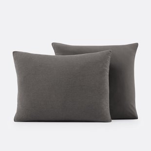 Dubbelzijdige kussensloop in gewassen linnen en gewassen katoen, Annaba