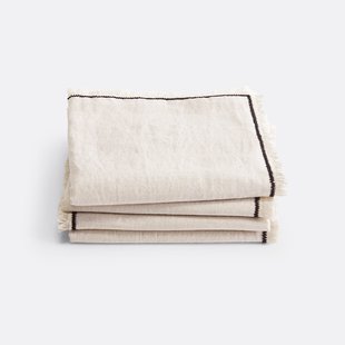 Set van 4 tafelservetten linnen/katoen, Menorca