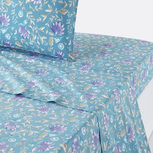 Plat laken in gewassen katoen, Betsy