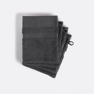 Set van 4 washandjes in gekamd katoen 600g/m2, Kheops