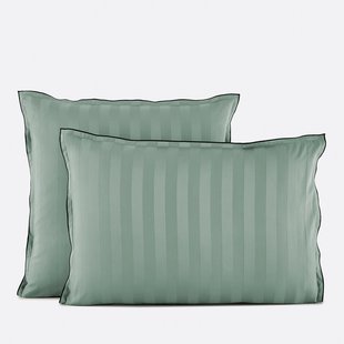 Kussensloop in gewassen satijnkatoen, Victor, gestreept