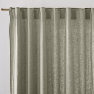 Linnen gordijn afgewerkt met verdekte lussen, Elba