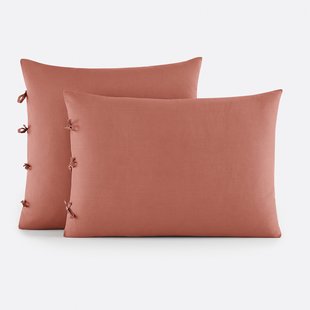 Effen kussensloop te strikken in katoen , Scenario