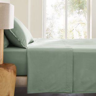 Plat laken in gewassen katoensatijn, Saria