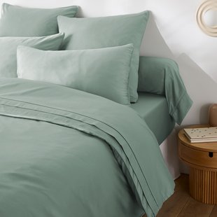 Dekbedovertrek in katoensatijn, Opale