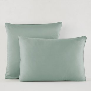 Kussensloop in katoensatijn, Opale