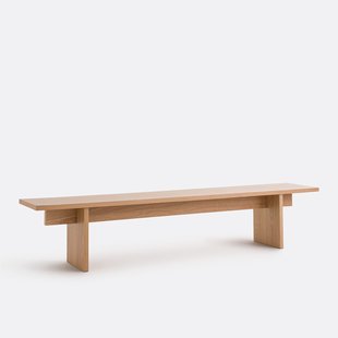 Tafelbank met eikenfineer Deling
