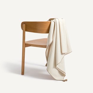 Plaid van linnen en wol, met kwastjes, Ceylon