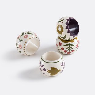 Set van 4 mangohouten servetringen Anselme