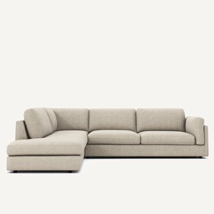 Katoenen en linnen hoekbank met longchair, César