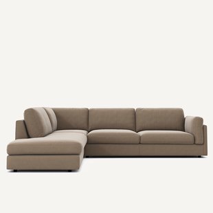 Hoekslaapbank met longchair van badstof, César