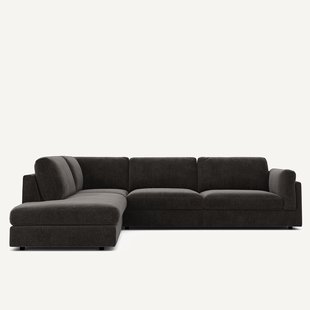 Omvormbare hoekbank, chenille fluweel, CÉSAR