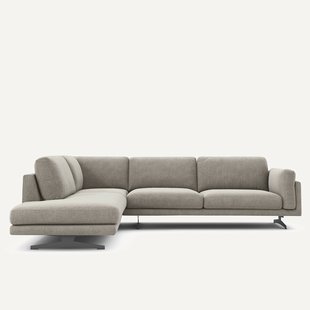 Chenille fluwelen hoekbank met longchair, César