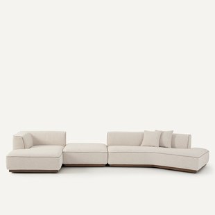 Open hoekbank links XL bouclette, JACOPO