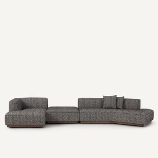 Open hoekbank links XL bouclette, JACOPO