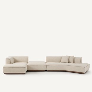 Open hoekbank links XL bouclette, JACOPO