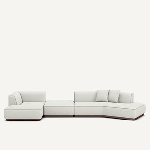 Open hoekbank links XL keperstof, JACOPO