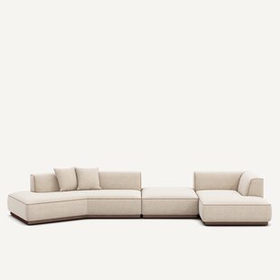 Open hoekbank XL in gemêleerde stof, JACOPO