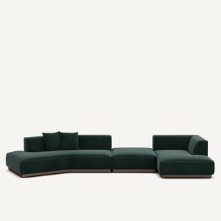 Open hoekbank rechts XL fluweel, JACOPO