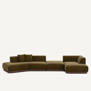 Open hoekbank rechts XL fluweel, JACOPO