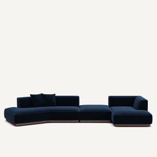 Open hoekbank rechts XL fluweel, JACOPO