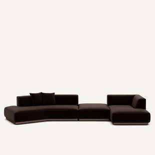 Open hoekbank rechts XL fluweel, JACOPO