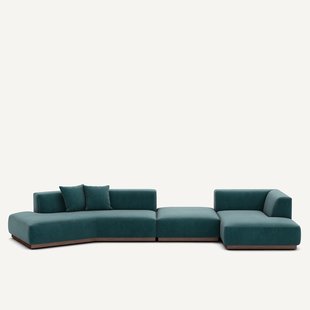 Open hoekbank rechts XL fluweel, JACOPO