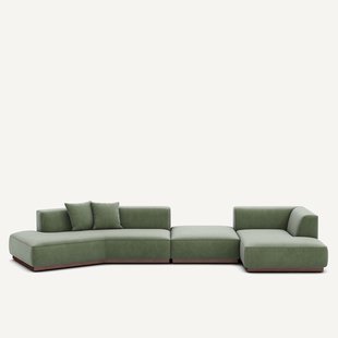 Open hoekbank rechts XL fluweel, JACOPO