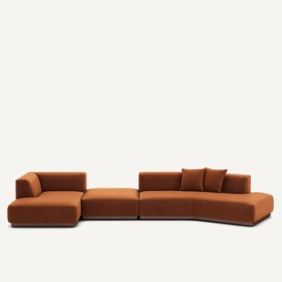 Open hoekbank links XL fluweel, Jacopo