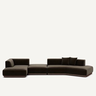 Open hoekbank links XL fluweel, Jacopo