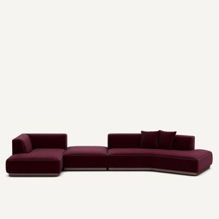 Open hoekbank links XL fluweel, Jacopo