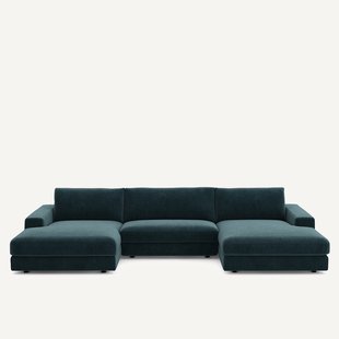 5-zits panoramabank fluweel chenille, Skander