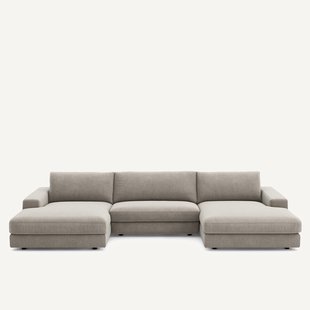 5-zits panoramabank fluweel chenille, Skander