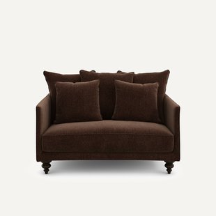 2-zits compacte bank in chenille fluweel, Lazare