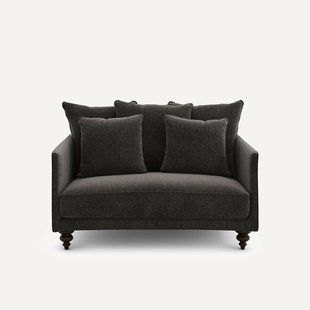 2-zits compacte bank in chenille fluweel, Lazare