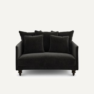 2-zits compacte bank in chenille fluweel, Lazare